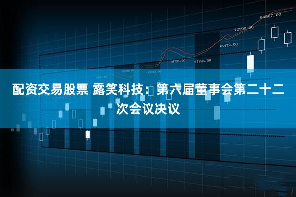 配资交易股票 露笑科技：第六届董事会第二十二次会议决议